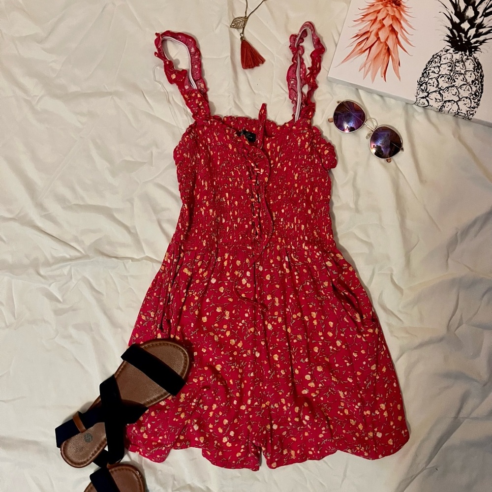 Lily Rose Pink Summer Floral Romper